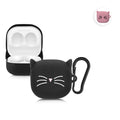 kwmobile Hülle kompatibel mit Samsung Galaxy Buds 2 Pro / Buds 2 / Buds Live Hülle - Silikon Kopfhörer Schutzhülle Case Cover Schwarz Rosa Schwarz  [dsg02]