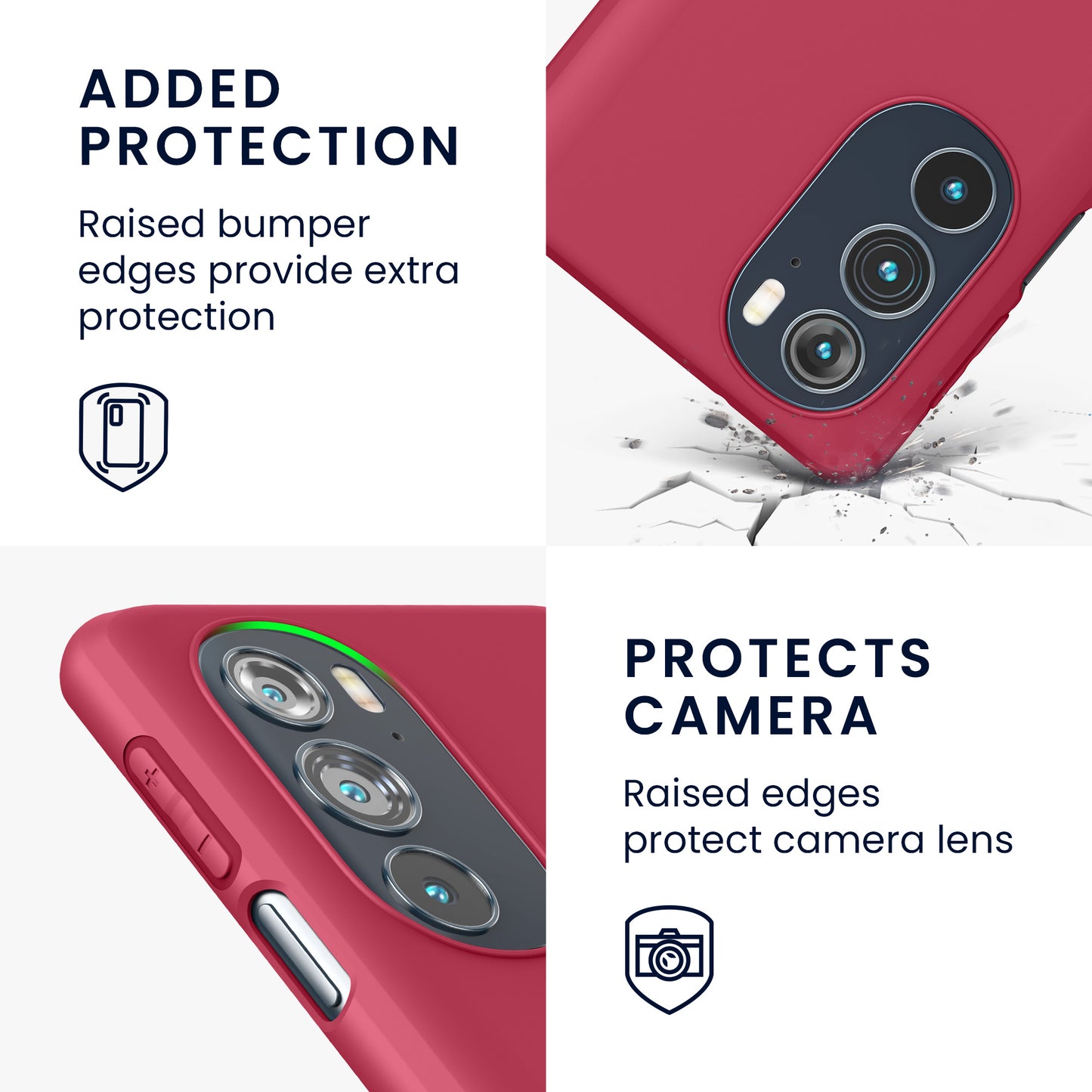 kwmobile Phone Case for Motorola Edge 30 Pro / Edge Plus 2022 / Edge X30 Case - Wireless Charging - Protective Cover