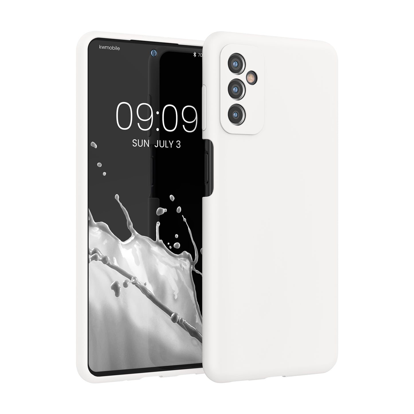 Rubberized Silicone Case for Samsung Galaxy M52 5G in Matte White