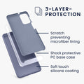 Rubberized Silicone Case for Samsung Galaxy M52 5G in Matte White