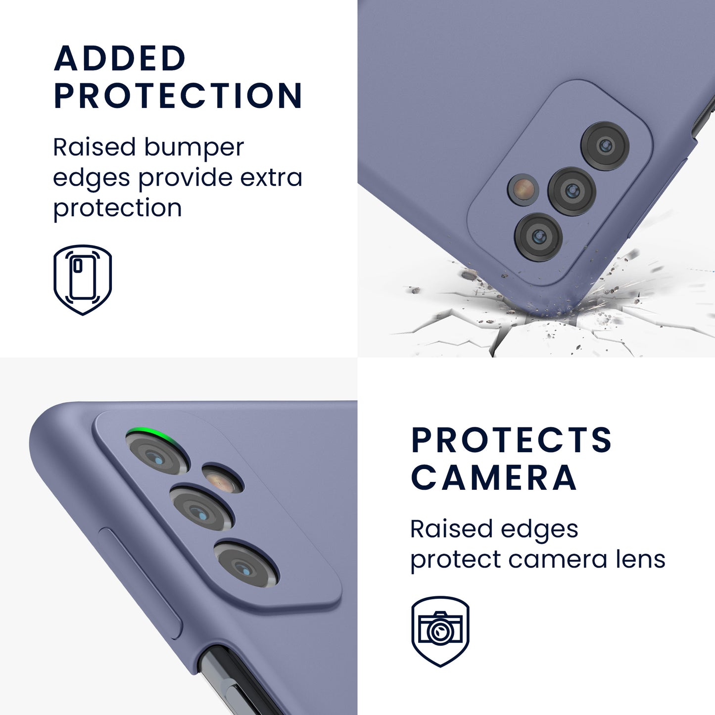 Rubberized Silicone Case for Samsung Galaxy M52 5G in Matte White