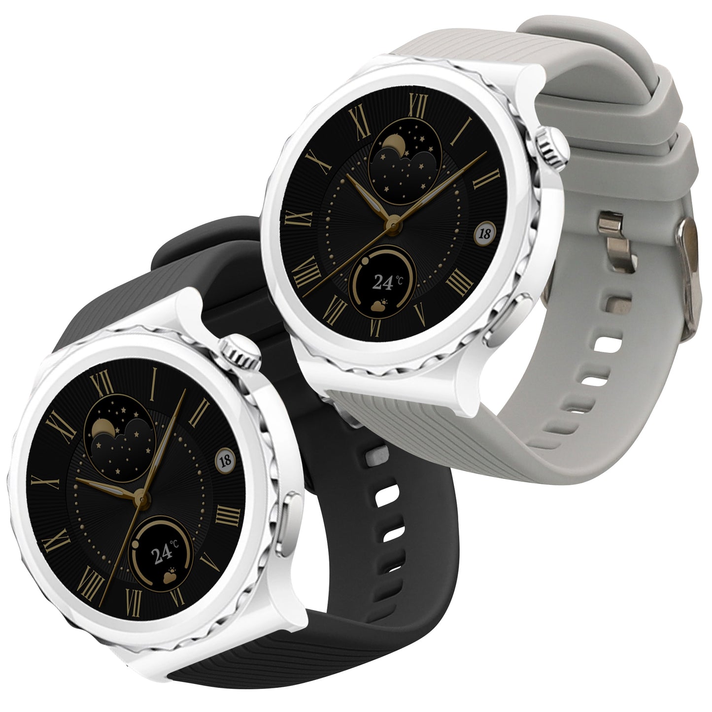 kwmobile Watch Strap for Huawei Watch GT 3 Pro 43mm / Watch GT3 42mm / GT2 42mm / MagicWatch 2 42mm Strap Fitness Tracker Band Set Replacement Strap Smartwatch