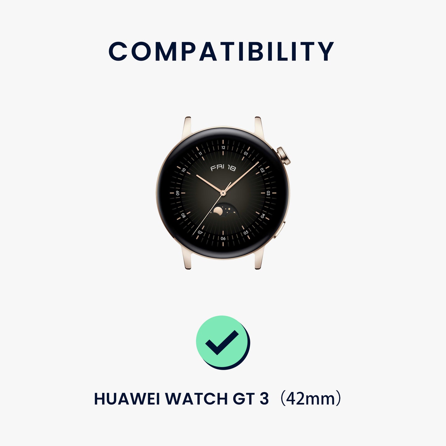 kwmobile Watch Strap for Huawei Watch GT 3 Pro 43mm / Watch GT3 42mm / GT2 42mm / MagicWatch 2 42mm Strap Fitness Tracker Band Set Replacement Strap Smartwatch