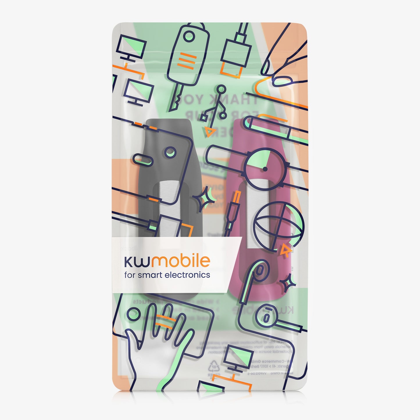 kwmobile Clip Holder Compatible with Fitbit Luxe Silicone Fitness Tracker Holder without Tracker