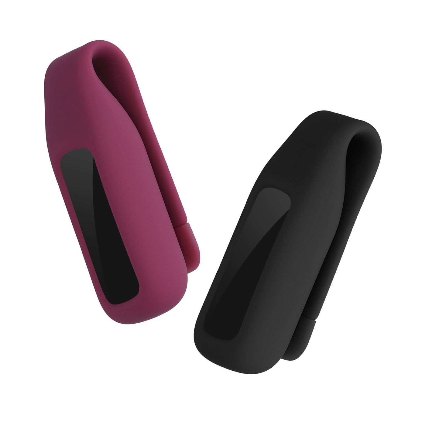 kwmobile Clip Holder Compatible with Fitbit Luxe Silicone Fitness Tracker Holder without Tracker