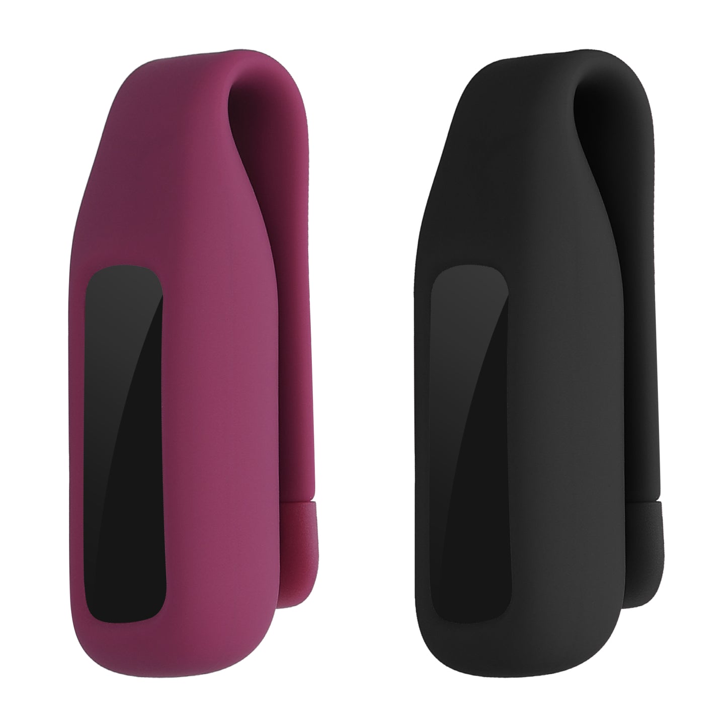 kwmobile Clip Holder Compatible with Fitbit Luxe Silicone Fitness Tracker Holder without Tracker