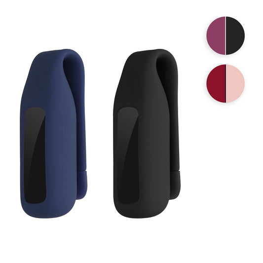 kwmobile Clip Halter kompatibel mit Fitbit luxe - Silikon Fitnesstracker Halterung - ohne Tracker Schwarz  [dsg02]