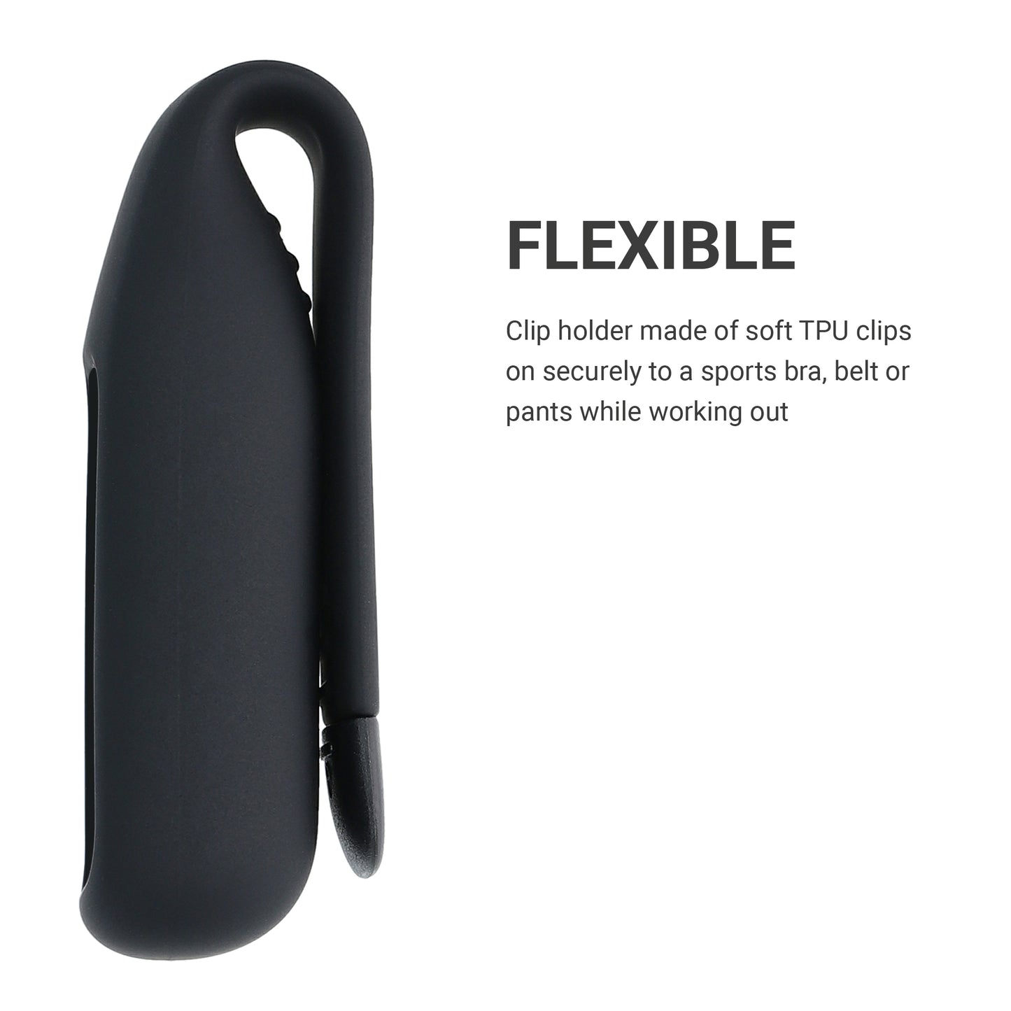 kwmobile Clip Holder Compatible with Fitbit Luxe Silicone Fitness Tracker Holder without Tracker