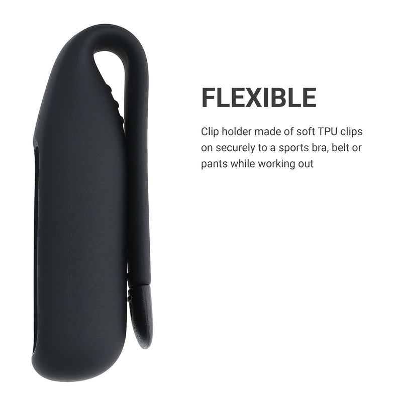 kwmobile Clip Holder Compatible with Fitbit Luxe Silicone Fitness Tracker Holder without Tracker