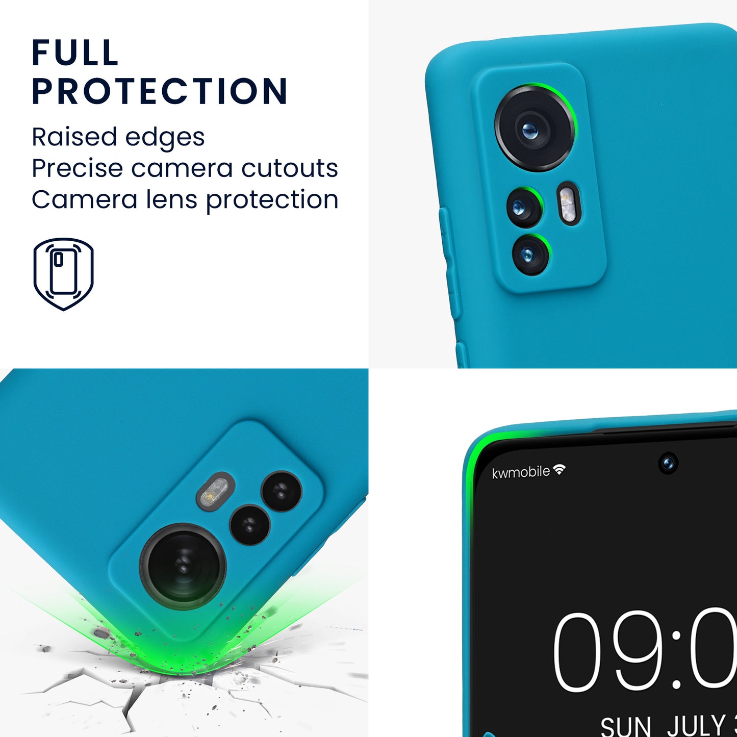 kwmobile Phone Case for Xiaomi 12 / 12X Case Silicone Protective Cover