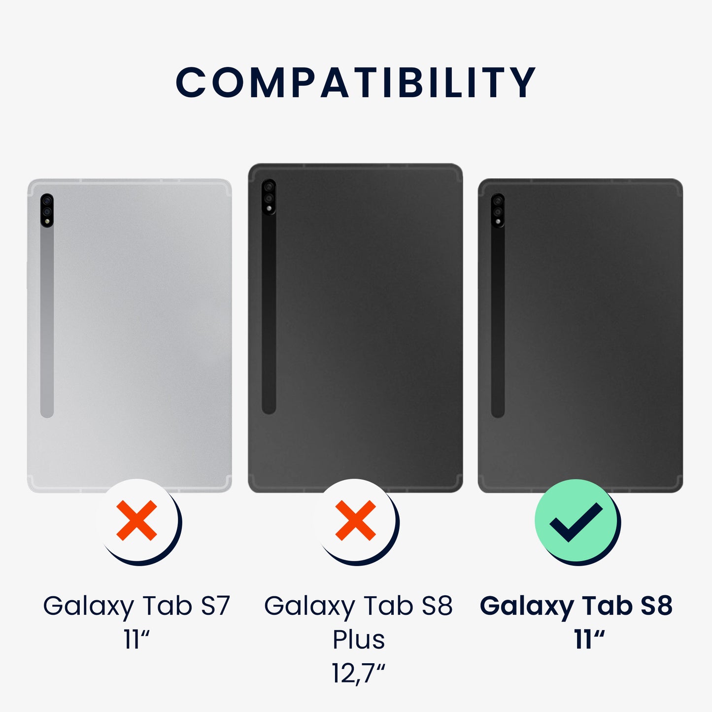 2x Screen Protector compatible with Samsung Galaxy Tab S8