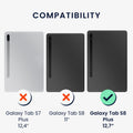 2x Screen Protector compatible with Samsung Galaxy Tab S8 Plus