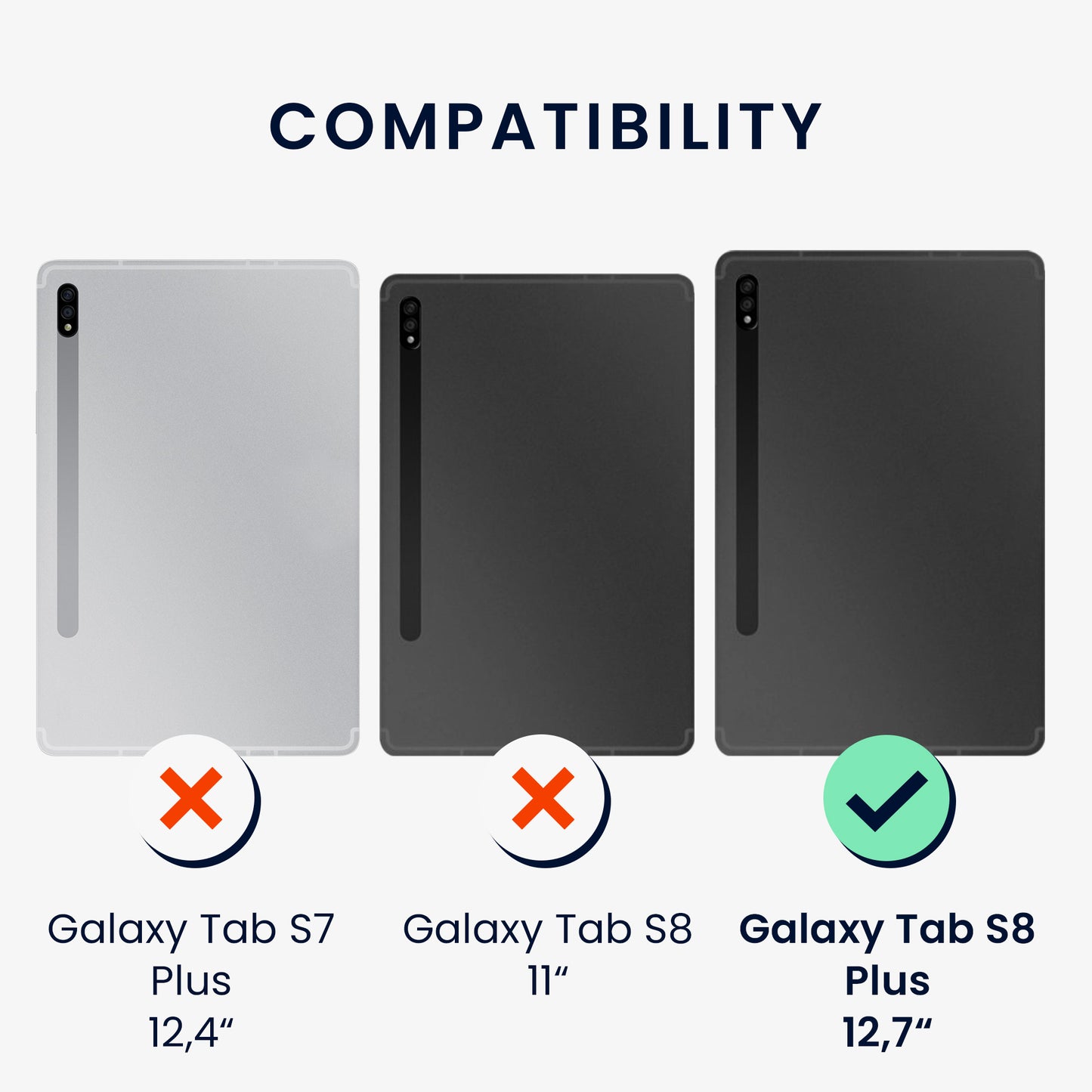 2x Screen Protector compatible with Samsung Galaxy Tab S8 Plus