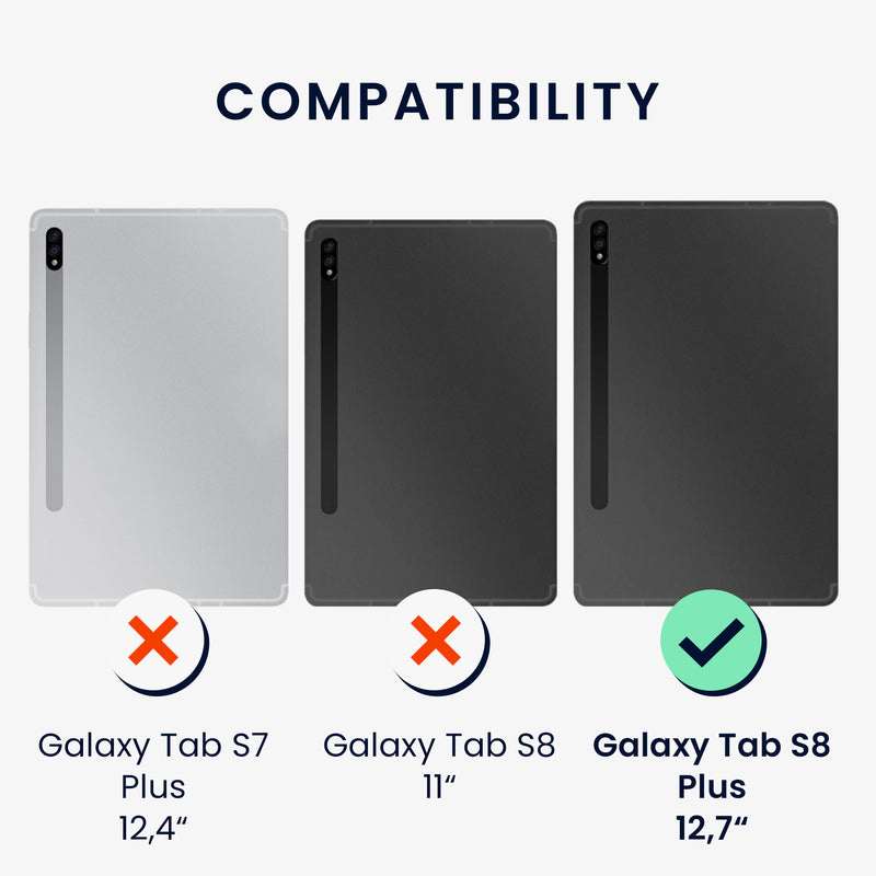 2x Screen Protector compatible with Samsung Galaxy Tab S8 Plus