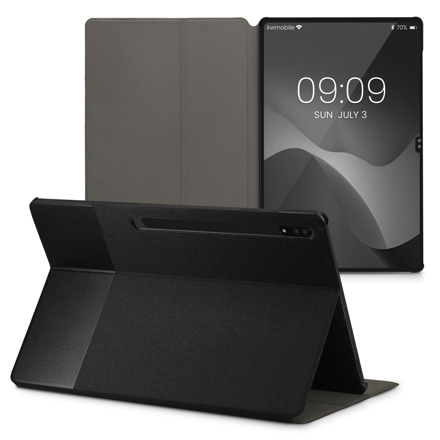 kwmobile Protective Cover Compatible with Samsung Galaxy Tab S8 Ultra / S9 Ultra - Slim Case - Tablet Cover Case with Stand