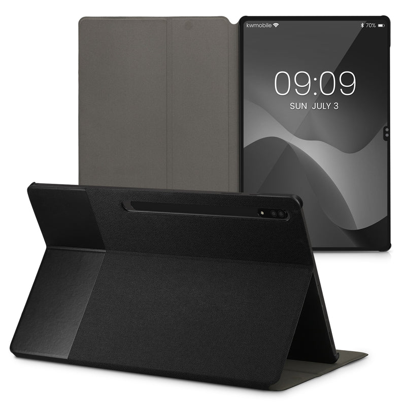 kwmobile Protective Cover Compatible with Samsung Galaxy Tab S8 Ultra / S9 Ultra - Slim Case - Tablet Cover Case with Stand