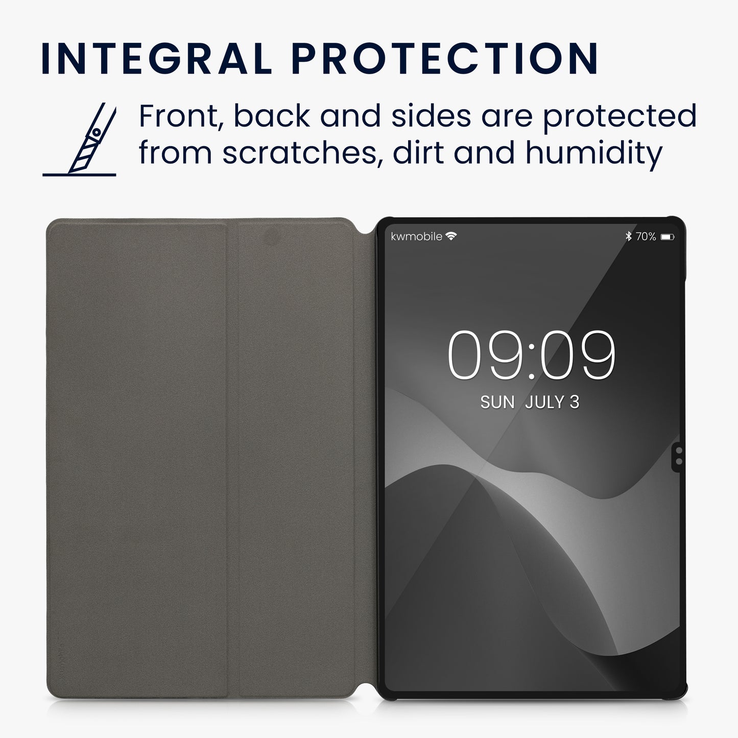 kwmobile Protective Cover Compatible with Samsung Galaxy Tab S8 Ultra / S9 Ultra - Slim Case - Tablet Cover Case with Stand