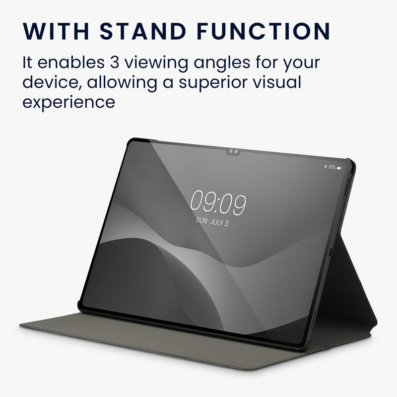 kwmobile Protective Cover Compatible with Samsung Galaxy Tab S8 Ultra / S9 Ultra - Slim Case - Tablet Cover Case with Stand