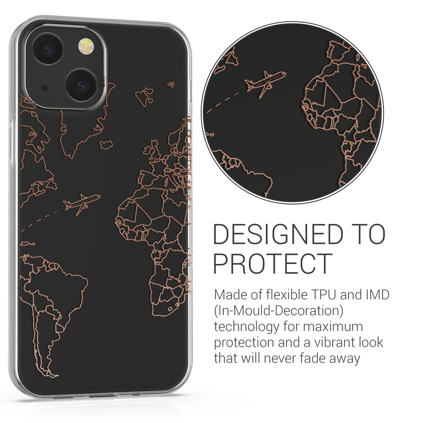 kwmobile Case Compatible with Apple iPhone 13 - Silicone Phone Case