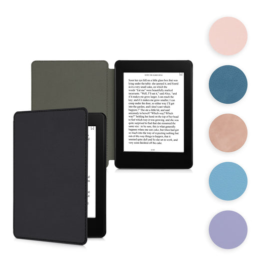 kwmobile Klapphülle kompatibel mit Amazon Kindle Paperwhite 11. Generation 2021 Hülle - eReader Case aus Kunstleder - Cover - Petrol Petrol  
