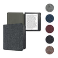 kwmobile Hülle kompatibel mit Kobo Libra 2 - Stoff eReader Schutzhülle Cover Case - Dunkelgrau Dunkelgrau  