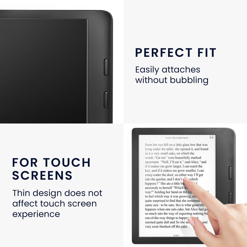 kwmobile Screen Protector compatible with Kobo Libra 2 Full Screen eReader Protective Film eBook Display Protection Anti-Glare