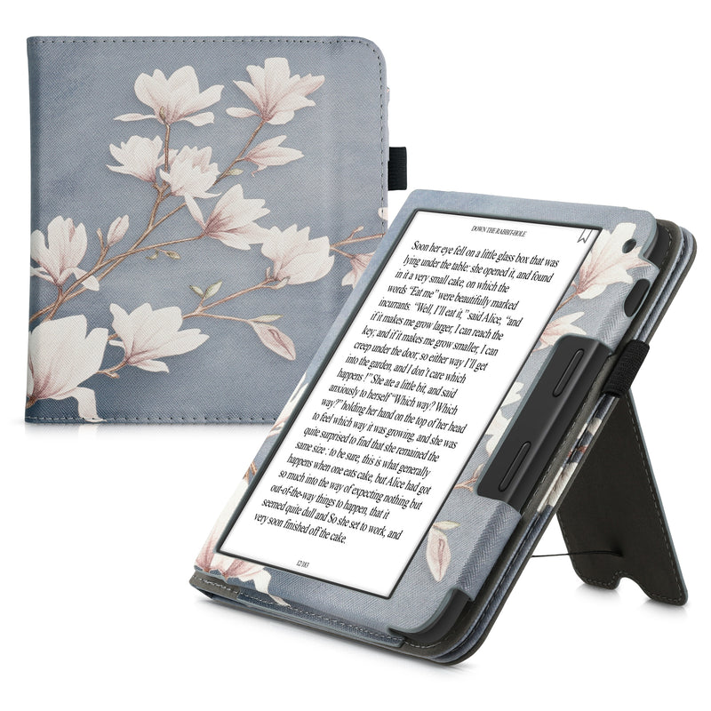 kwmobile Flip Cover compatible with Tolino Vision 6 - Case with Hand Strap