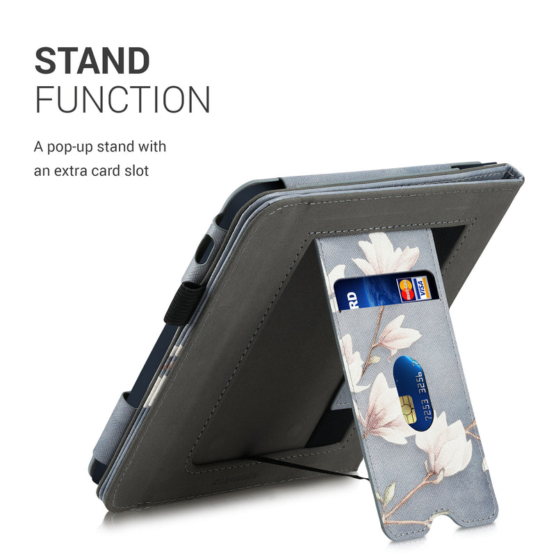 kwmobile Flip Cover compatible with Tolino Vision 6 - Case with Hand Strap