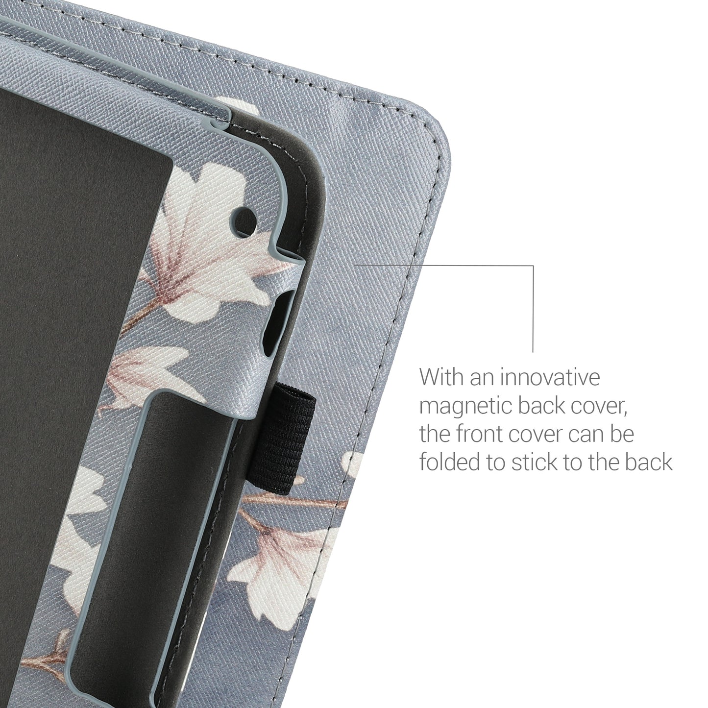kwmobile Flip Cover compatible with Tolino Vision 6 - Case with Hand Strap