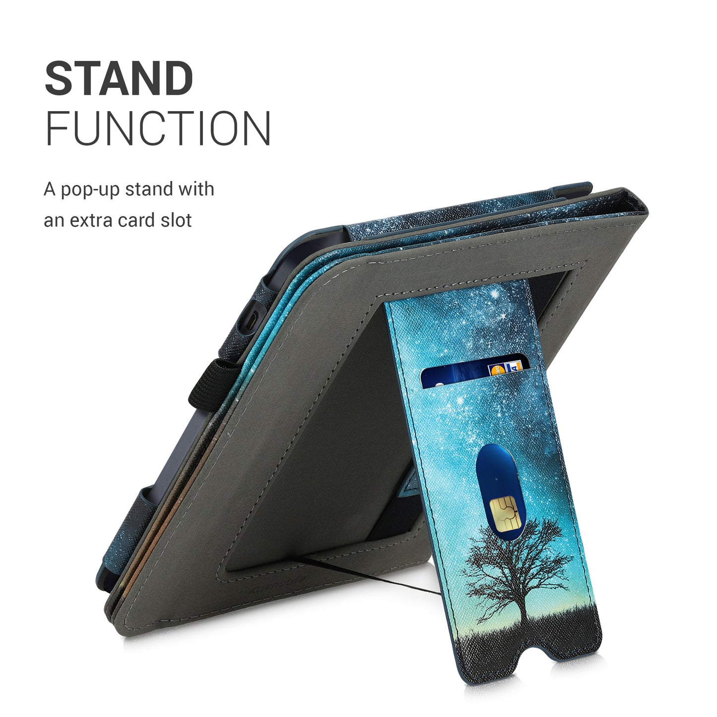 kwmobile Flip Cover compatible with Kobo Libra 2 - Case with Hand Strap