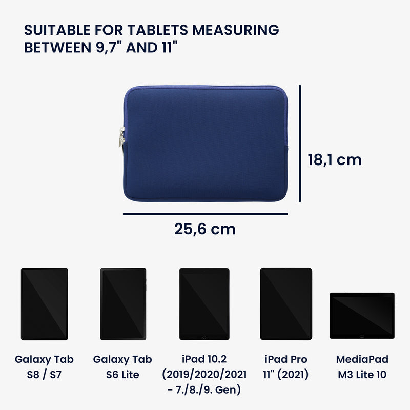 kwmobile Tablet Case compatible with 9.7"-11" Tablet - Universal Bag Cover Case - Protective Sleeve