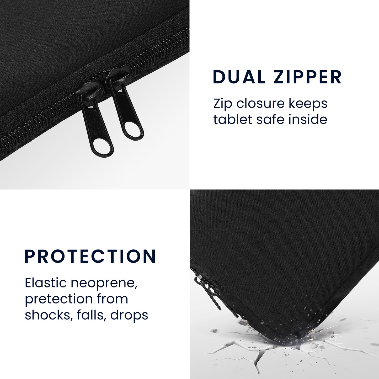 kwmobile Tablet Case compatible with 8"-8.4" Tablet - Universal Pouch Cover Case - Protective Sleeve