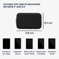 kwmobile Tablet Case compatible with 8"-8.4" Tablet - Universal Pouch Cover Case - Protective Sleeve