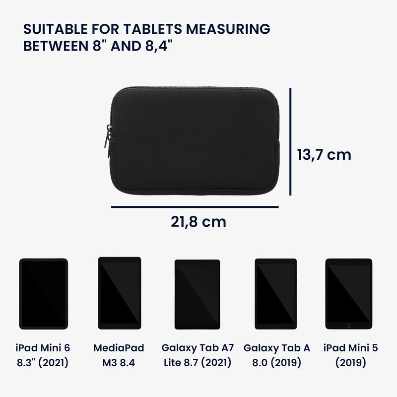 kwmobile Tablet Case compatible with 8"-8.4" Tablet - Universal Pouch Cover Case - Protective Sleeve