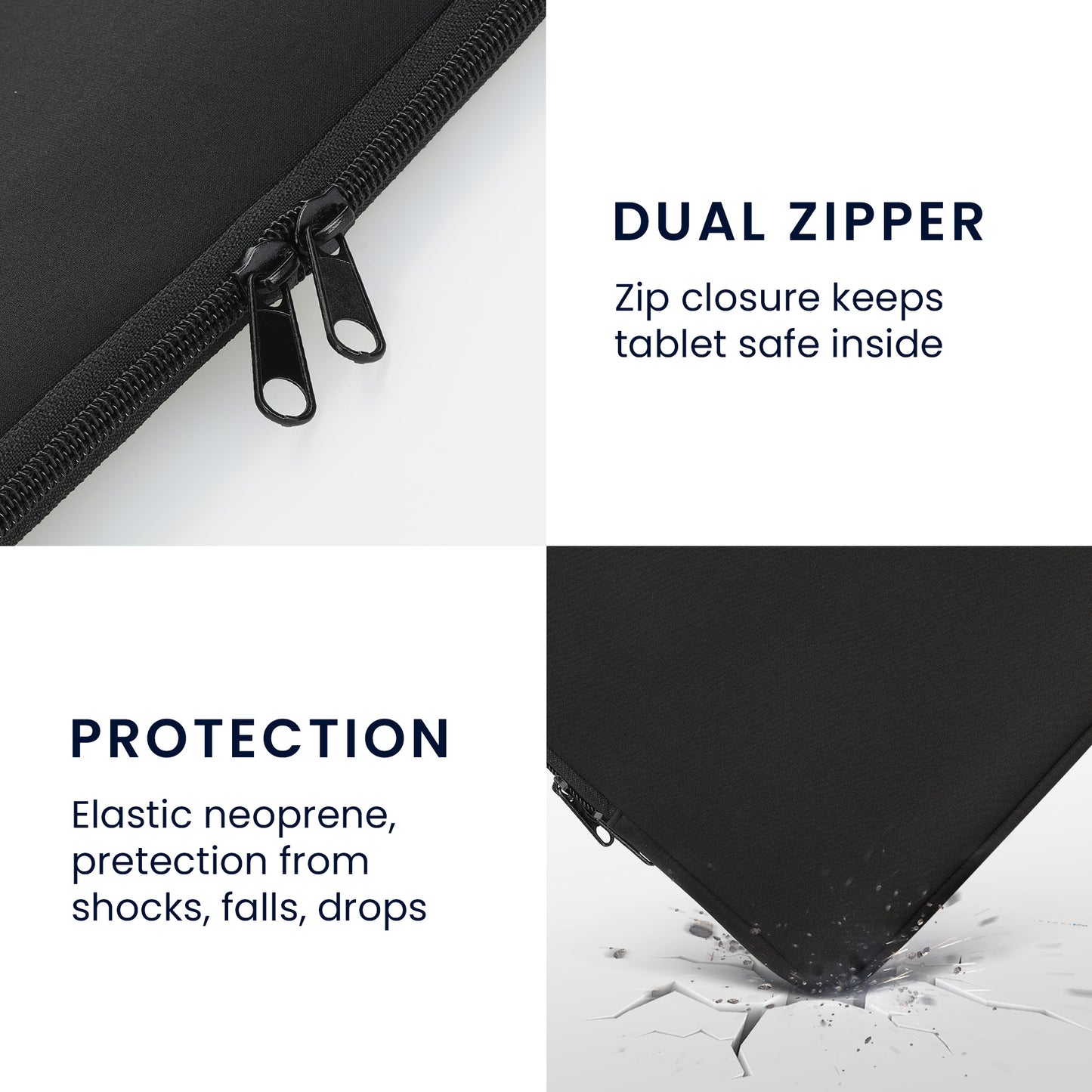kwmobile Tablet Case compatible with 12.4"-12.9" Tablet - Universal Pouch Cover Case - Protective Sleeve