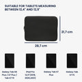 kwmobile Tablet Case compatible with 12.4"-12.9" Tablet - Universal Pouch Cover Case - Protective Sleeve