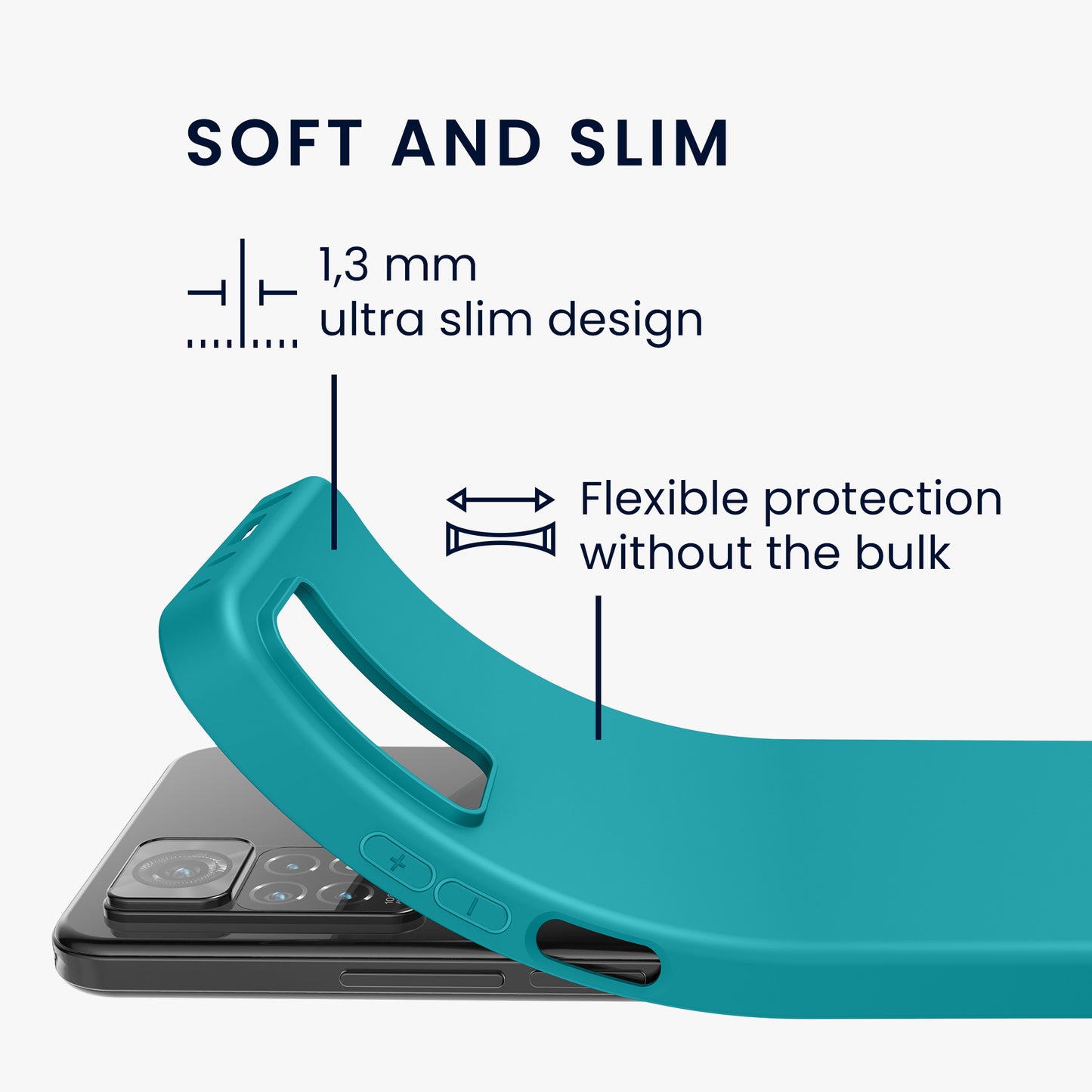 kwmobile Phone Case for Xiaomi Redmi Note 11 Pro / Note 11 Pro (5G) / Note 12 Pro (4G) Case - Wireless Charging - Protective Cover