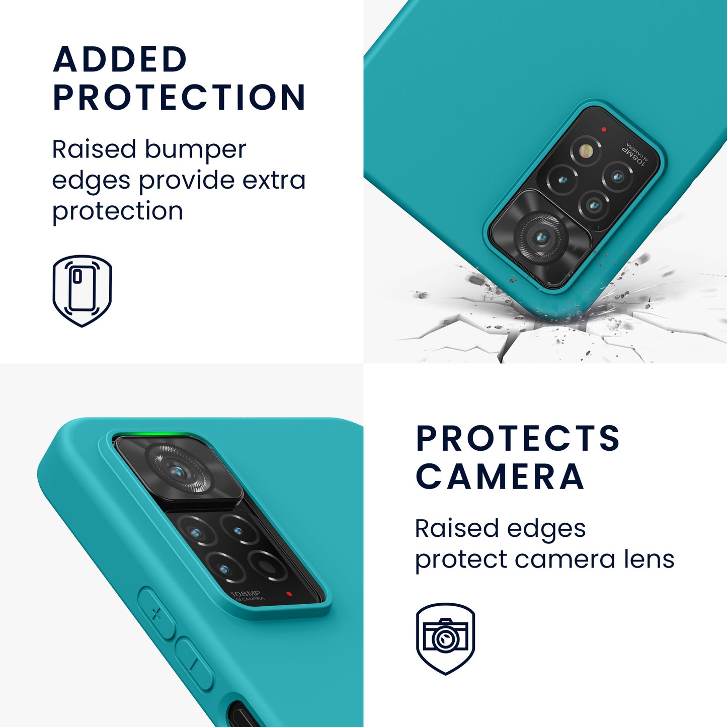 kwmobile Phone Case for Xiaomi Redmi Note 11 Pro / Note 11 Pro (5G) / Note 12 Pro (4G) Case - Wireless Charging - Protective Cover