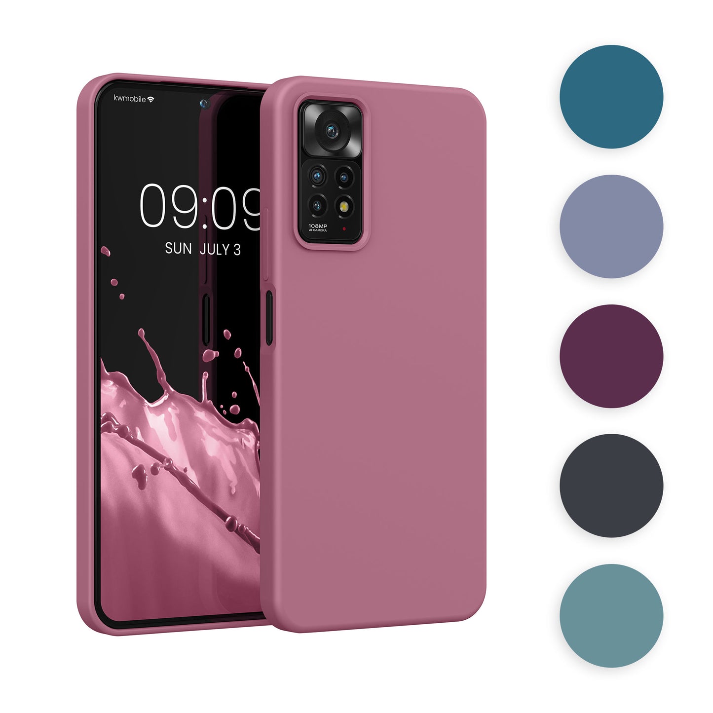 kwmobile Hülle kompatibel mit Xiaomi Redmi Note 11 Pro / Note 11 Pro (5G) / Note 12 Pro (4G) Hülle - Silikon Handy Case - Handyhülle weiche Oberfläche - kabelloses Laden - Nude Lilac Nude Lilac  