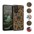 kwmobile Hülle kompatibel mit Xiaomi Redmi Note 11 Pro / Note 11 Pro (5G) / Note 12 Pro (4G) Hülle - Holz Case - Handy Cover - TPU Handyhülle in Dunkelbraun Perlmut Nicht Anfassen Dunkelbraun  [dsg15]