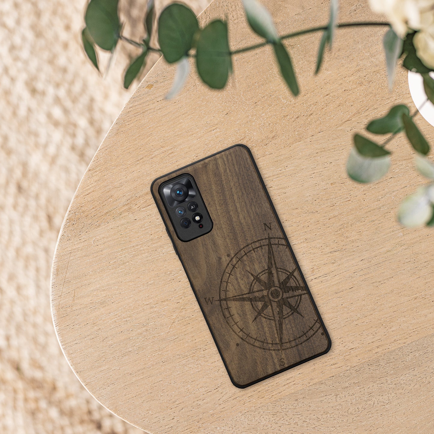 kwmobile Case Compatible with Xiaomi Redmi Note 11 Pro / Note 11 Pro (5G) / Note 12 Pro (4G) Phone Cover TPU Phone Case Compass Vintage