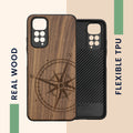kwmobile Case Compatible with Xiaomi Redmi Note 11 / Note 11S - Phone Cover - TPU Phone Case Compass Vintage