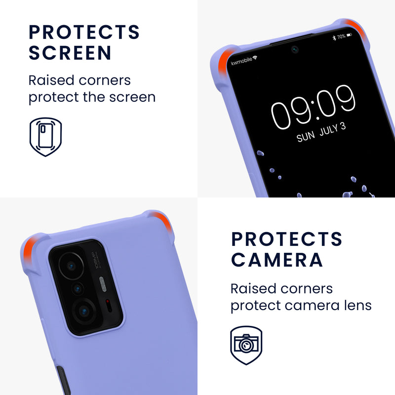 kwmobile Necklace Case compatible with Xiaomi 11T / 11T Pro - Cover with Lanyard - Silicone Protective Case