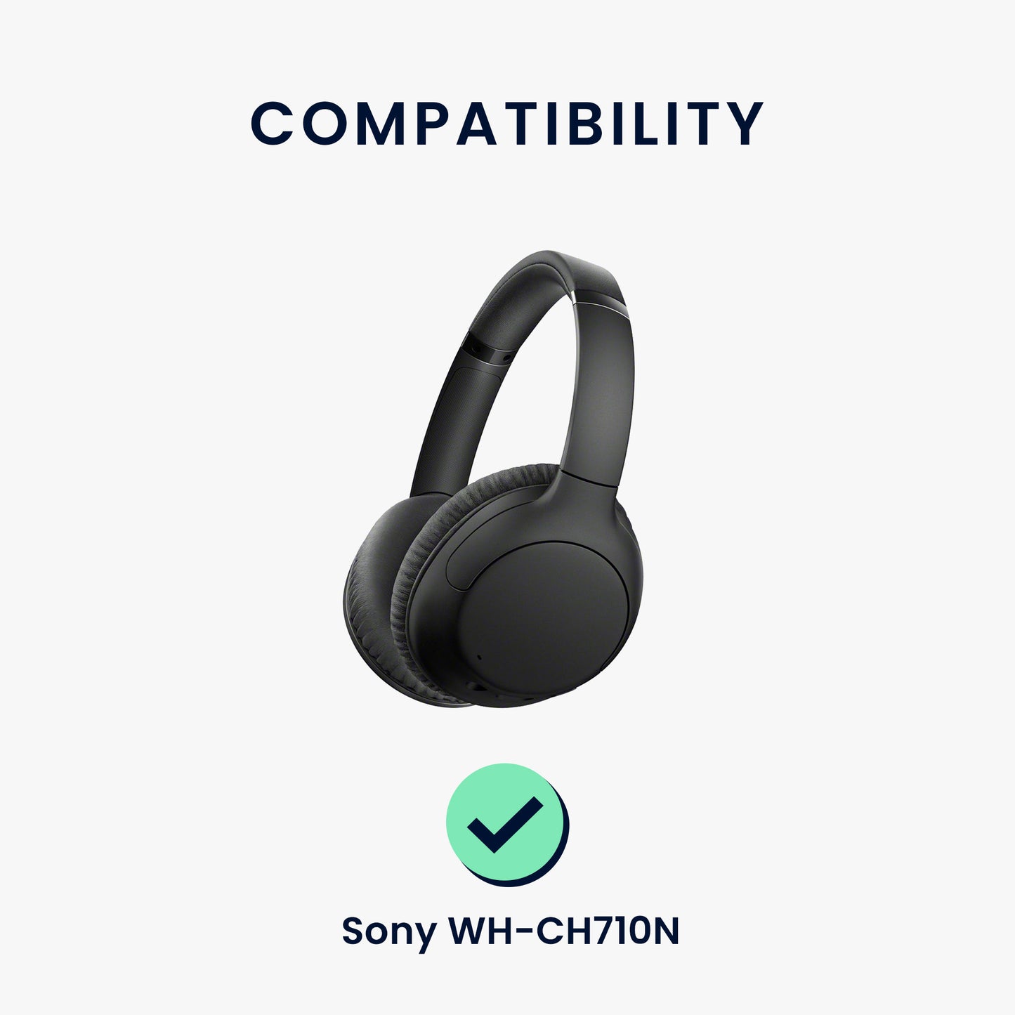 kwmobile Ear Pads for Sony WH-CH710N Headphones Replacement Parts Over Ear Headphones