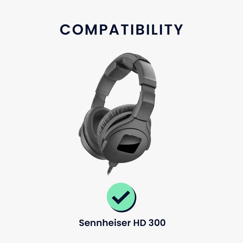 kwmobile Ear Pads for Sennheiser HD 300 Ear Cushions Replacement Ear Pads Headphone Spare Parts Headphone Replacement Pads for Over Ear Headphones