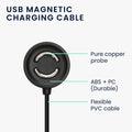 kwmobile USB Charger Cable compatible with Suunto Peak 9 Charging Cable - Smartwatch Replacement Cable - Fitness Tracker Charging Cable