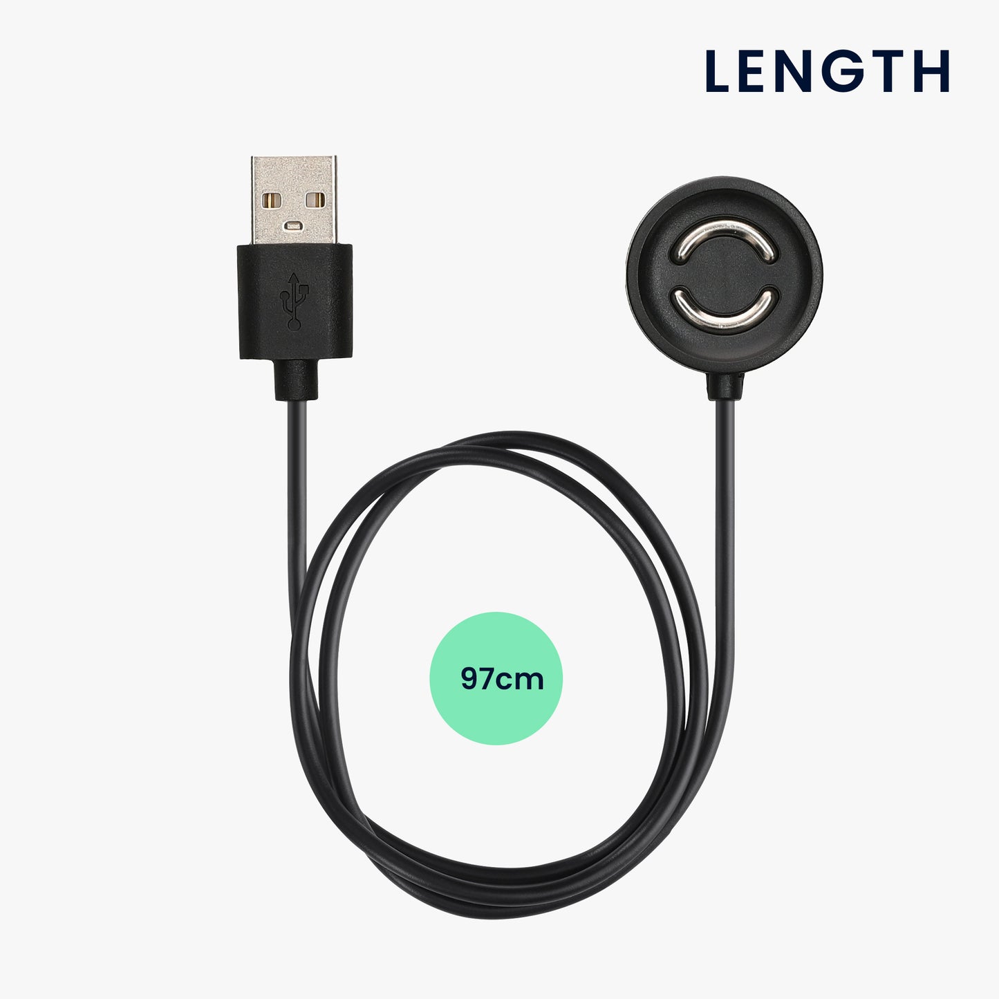 kwmobile USB Charger Cable compatible with Suunto Peak 9 Charging Cable - Smartwatch Replacement Cable - Fitness Tracker Charging Cable