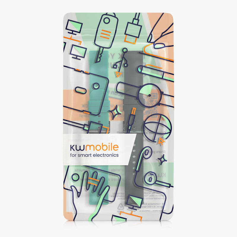 kwmobile Watch Strap for Huami Amazfit Bip U / Bip U Pro - Fitness Tracker Band Set Replacement Strap Smartwatch