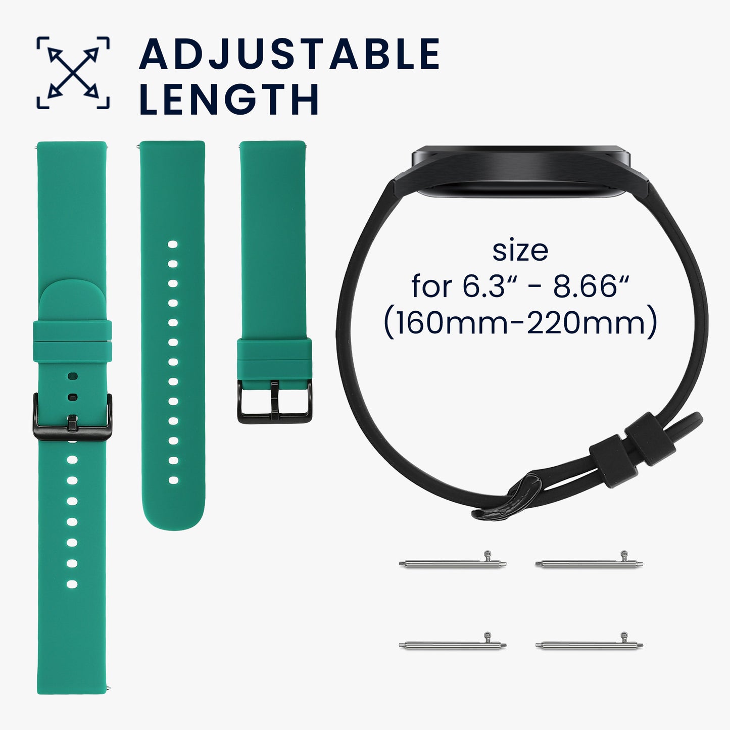 kwmobile Watch Strap for Huami Amazfit Bip U / Bip U Pro - Fitness Tracker Band Set Replacement Strap Smartwatch