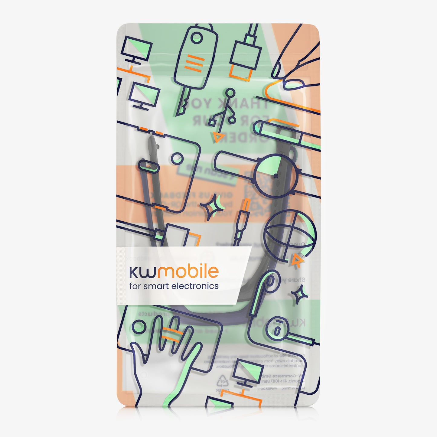 kwmobile Watch Strap for Oppo Band Sport Bracelet Fitness Tracker Band Set Replacement Strap Smartwatch